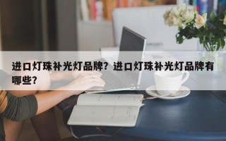 进口灯珠补光灯品牌？进口灯珠补光灯品牌有哪些？