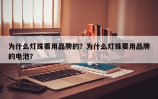 为什么灯珠要用品牌的？为什么灯珠要用品牌的电池？