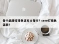 各个品牌灯珠色温对比分析？cree灯珠色温表？