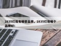 2835灯珠有哪些品牌，2835灯珠哪个品牌好！