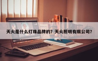 天火是什么灯珠品牌的？天火照明有限公司？