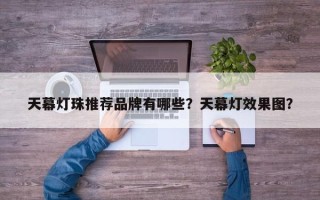 天幕灯珠推荐品牌有哪些？天幕灯效果图？