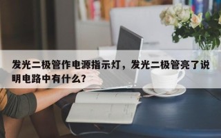 发光二极管作电源指示灯，发光二极管亮了说明电路中有什么？